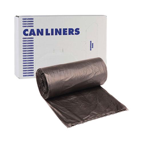 High-Density Can Liners, 45 gal, 19 mic, 40" x 46", Black, 25 Bags/Roll, 6 Rolls/Carton. Picture 7