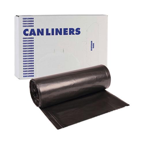 High-Density Can Liners, 56 gal, 19 mic, 43" x 47", Black, 25 Bags/Roll, 6 Rolls/Carton. Picture 7