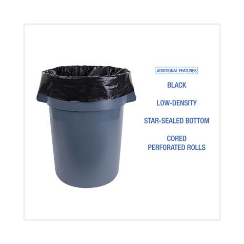 Industrial Drum Liners Rolls, 60 gal, 2.7 mil, 38 x 63, Black, 1 Roll of 50 Bags. Picture 4