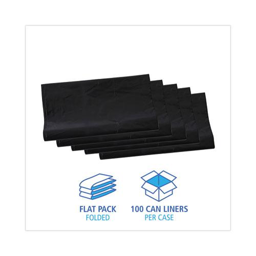 Linear Low Density Industrial Can Liners, 56 gal, 1.7 mil, 43 x 47, Black, 100/Carton. Picture 3