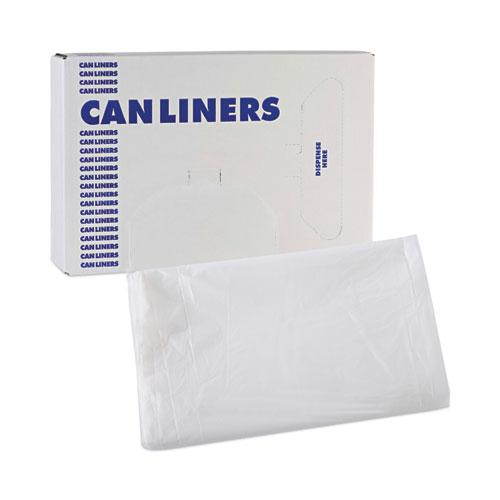 High Density Industrial Can Liners Flat Pack, 33 gal, 16 mic, 33 x 40, Natural, 200/Carton. Picture 7