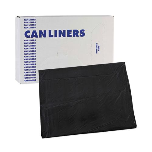 Linear Low Density Industrial Can Liners, 60 gal, 0.7 mil, 38 x 58, Black, 100/Carton. Picture 7