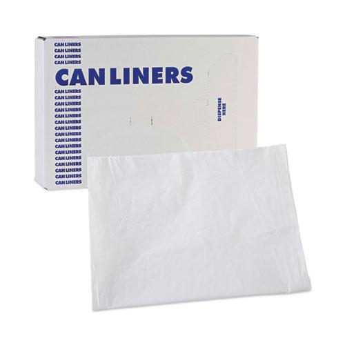 Linear Low Density Industrial Can Liners, 60 gal, 0.7 mil, 38 x 58, White, 100/Carton. Picture 7