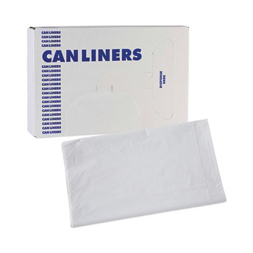 Linear Low Density Industrial Can Liners, 33 gal, 0.9 mil, 33 x 39, White, 100/Carton. Picture 7