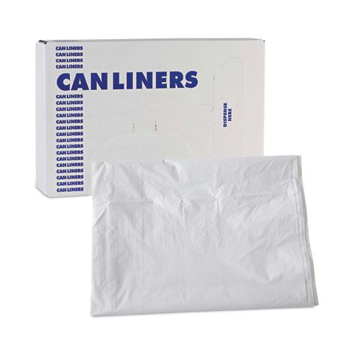 Linear Low Density Industrial Can Liners, 60 gal, 0.9 mil, 38 x 58, White, 100/Carton. Picture 7