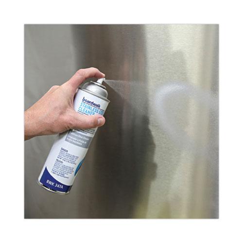 Stainless Steel Cleaner and Polish, Lemon, 18 oz Aerosol Spray, 12/Carton. Picture 8