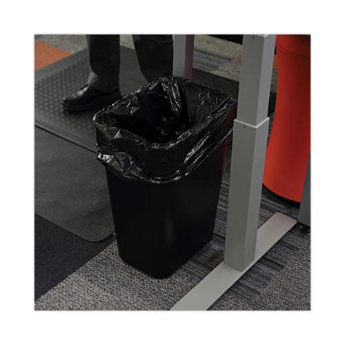 Low-Density Waste Can Liners, 16 gal, 1 mil, 24 x 32, Black, 10 Bags/Roll, 15 Rolls/Carton. Picture 5