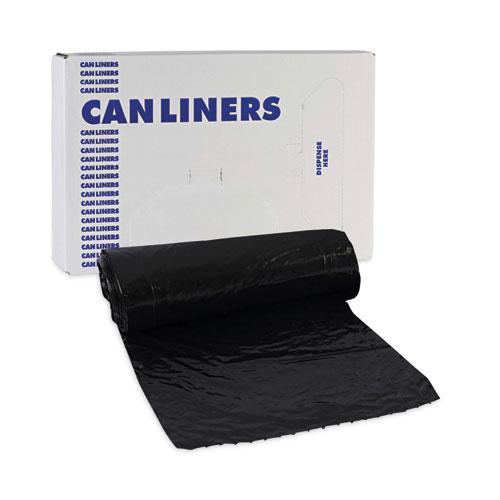 Low-Density Waste Can Liners, 16 gal, 1 mil, 24 x 32, Black, 10 Bags/Roll, 15 Rolls/Carton. Picture 7