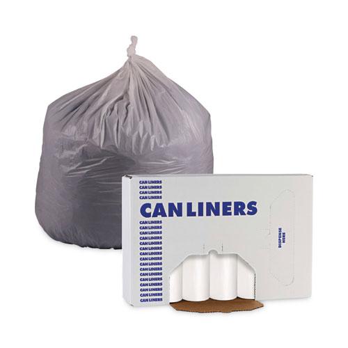 Linear Low Density Can Liners, 55 gal, 0.5 mil, 38" x 58", White, 10 Bags/Roll, 10 Rolls/Carton. Picture 6