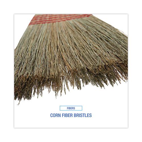 Parlor Broom, Corn Fiber Bristles, 55" Overall Length, Natural, 12/Carton. Picture 4