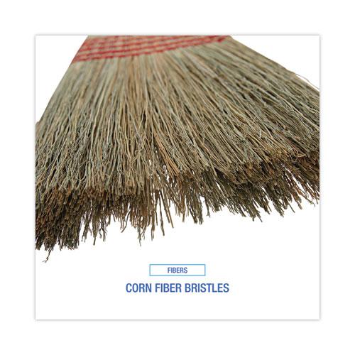 Parlor Broom, Corn Fiber Bristles, 55" Overall Length, Natural. Picture 4