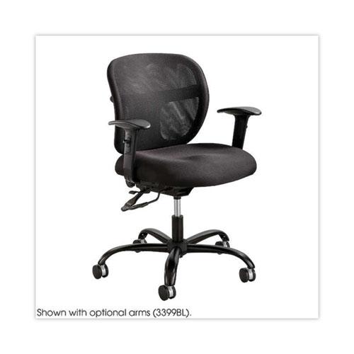 Vue Intensive-Use Mesh Task Chair, Supports Up to 500 lb, 18.5" to 21" Seat Height, Black Vinyl Seat/Back, Black Base. Picture 4