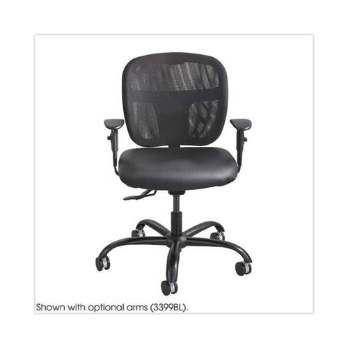 Vue Intensive-Use Mesh Task Chair, Supports Up to 500 lb, 18.5" to 21" Seat Height, Black Vinyl Seat/Back, Black Base. Picture 5