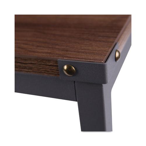 Industrial Series Table Desk, 47.25" x 23.63" x 29.5", Modern Walnut. Picture 4