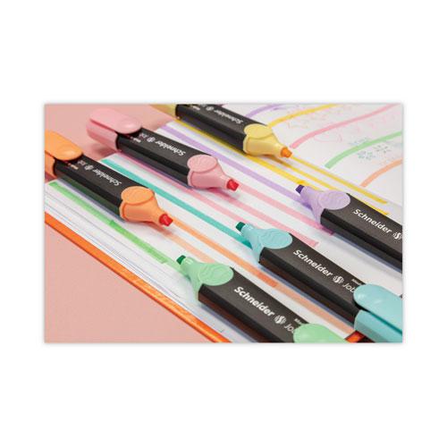 Job Pastel Highlighters, Chisel Tip (1mm/5mm), Assorted Ink Colors, Black/Assorted Barrel Colors, 6/Pack. Picture 9