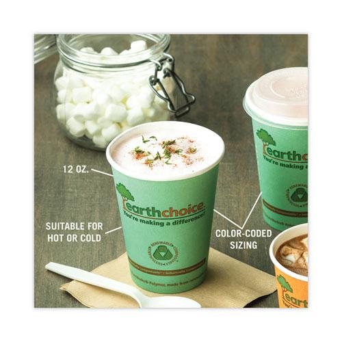 EarthChoice Compostable Paper Cup, 12 oz, Teal, 1,000/Carton. Picture 3