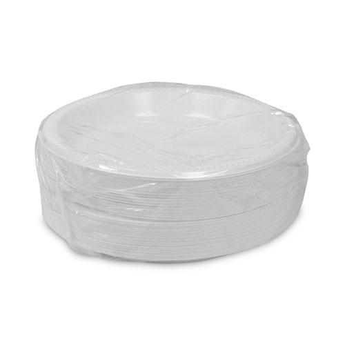 Meadoware Impact Plastic Dinnerware, Plate, 10.25" dia, White, 500/Carton. Picture 3