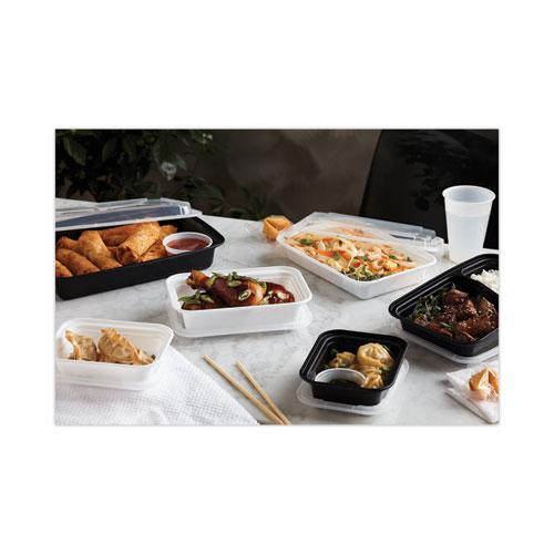 Newspring VERSAtainer Microwavable Containers, 12 oz, 4.5 x 5.5 x 1.75, Black/Clear, Plastic, 150/Carton. Picture 9