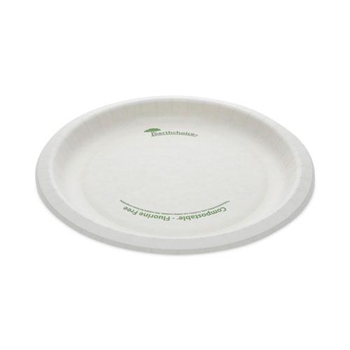 EarthChoice Pressware Compostable Dinnerware, Plate, 9" dia, White, 450/Carton. Picture 1