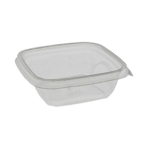 EarthChoice Square Recycled Bowl, 12 oz, 5 x 5 x 1.63, Clear, Plastic, 504/Carton. Picture 1