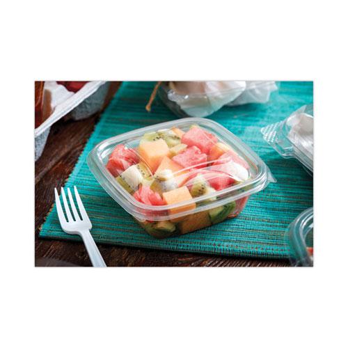 EarthChoice Square Recycled Bowl, 12 oz, 5 x 5 x 1.63, Clear, Plastic, 504/Carton. Picture 5