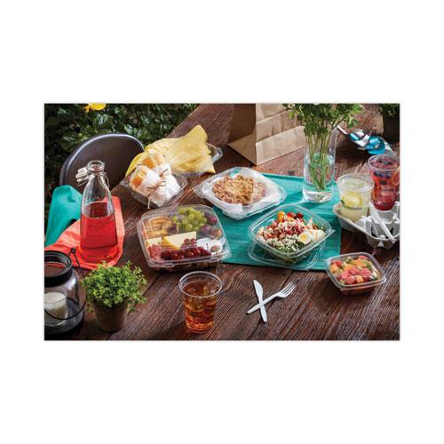 EarthChoice Square Recycled Bowl, 12 oz, 5 x 5 x 1.63, Clear, Plastic, 504/Carton. Picture 6
