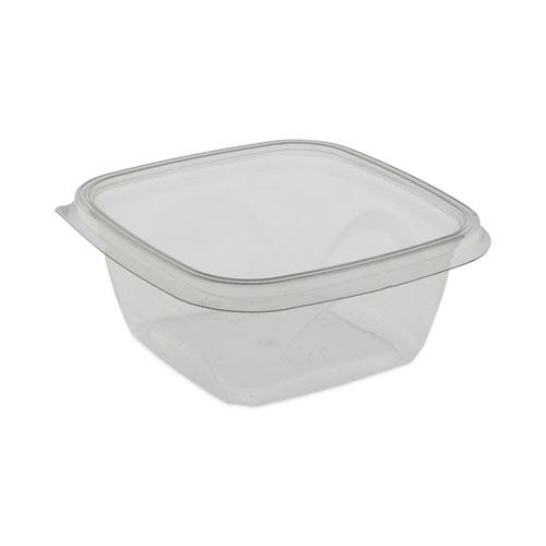 EarthChoice Square Recycled Bowl, 16 oz, 5 x 5 x 1.75, Clear, Plastic, 504/Carton. Picture 1