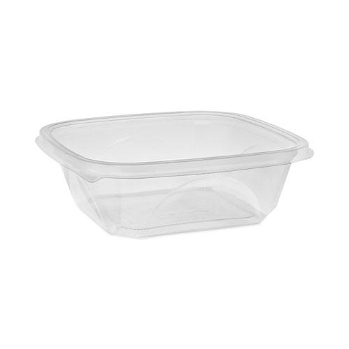 EarthChoice Square Recycled Bowl, 32 oz, 7 x 7 x 2, Clear, Plastic, 300/Carton. Picture 1