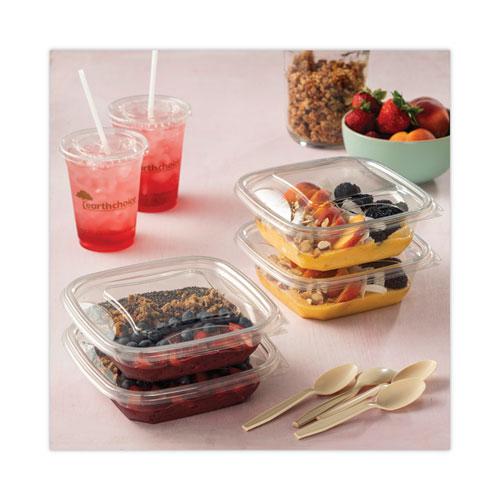 EarthChoice Square Recycled Bowl, 32 oz, 7 x 7 x 2, Clear, Plastic, 300/Carton. Picture 5