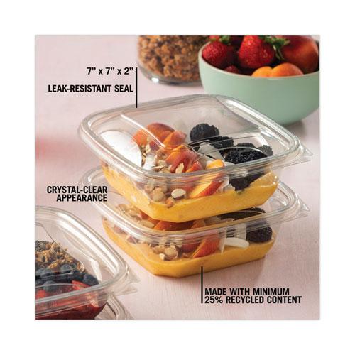 EarthChoice Square Recycled Bowl, 32 oz, 7 x 7 x 2, Clear, Plastic, 300/Carton. Picture 6