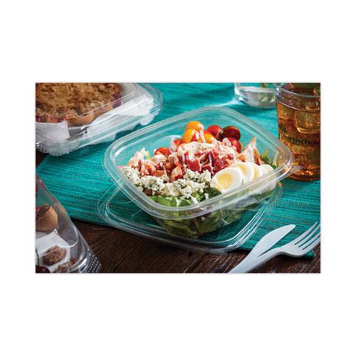 EarthChoice Square Recycled Bowl, 32 oz, 7 x 7 x 2, Clear, Plastic, 300/Carton. Picture 7