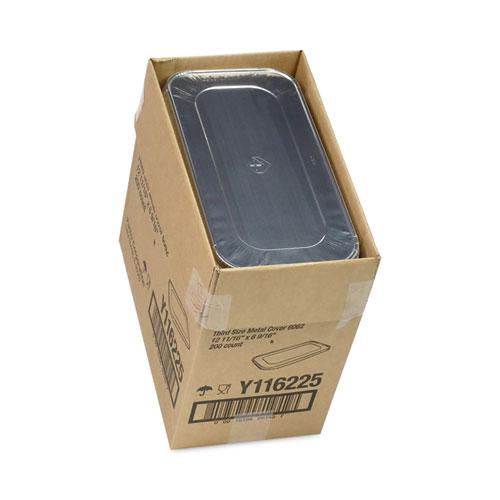 Aluminum Steam Table Pan Lid, Fits One-Third Size Pan, 6.19 x 12.31 x 0.5, 200/Carton. Picture 3