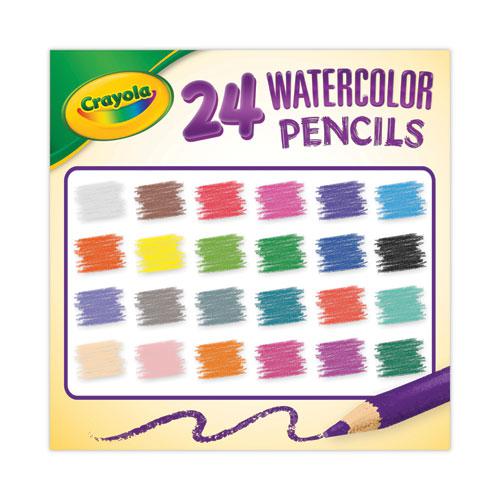 Watercolor Pencil Set, 3.3 mm, 2B, Assorted Lead and Barrel Colors, 24/Pack. Picture 4