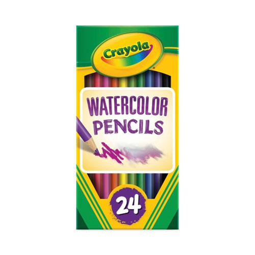 Watercolor Pencil Set, 3.3 mm, 2B, Assorted Lead and Barrel Colors, 24/Pack. Picture 1