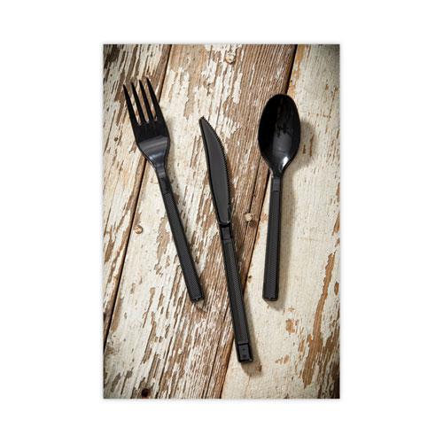 Meadoware Cutlery, Soup Spoon, Medium Heavy Weight, Black, 1,000/Carton. Picture 4