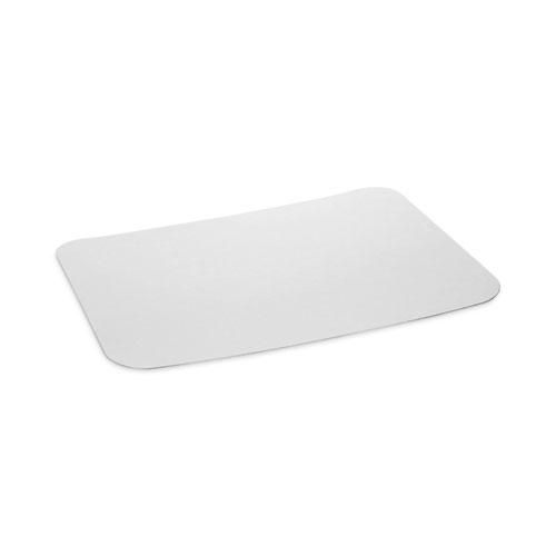 Aluminum Take-Out Container Lid, Loaf Pan Lid, 8.4 x 5.9, White/Aluminum, 400/Carton. Picture 1