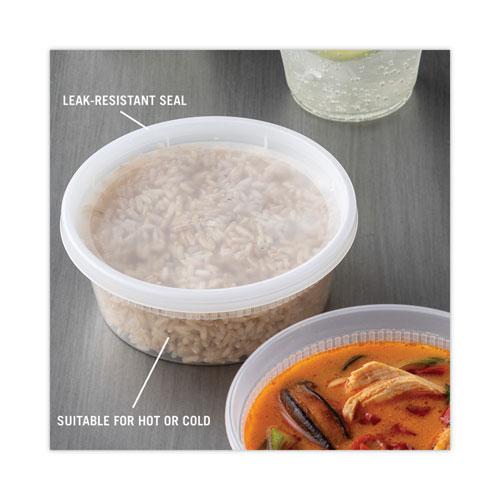 Newspring DELItainer Microwavable Container, 8 oz, 1.13 x 2.8 x 1.33, Clear, Plastic, 240/Carton. Picture 6