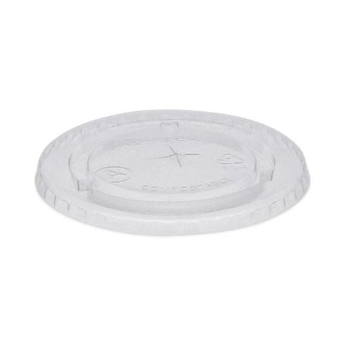 EarthChoice Compostable Cold Cup Lid with Straw Slot for A Cups, Fits 7, 9, 20 oz A Cups, 1,020/Carton. Picture 1