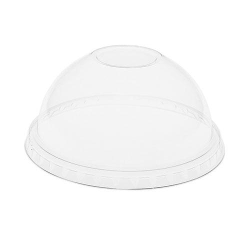 EarthChoice Strawless RPET Lid, Dome Lid, Clear, Fits 12 oz to 24 oz "B" Cups, Clear, 1,020/Carton. Picture 1