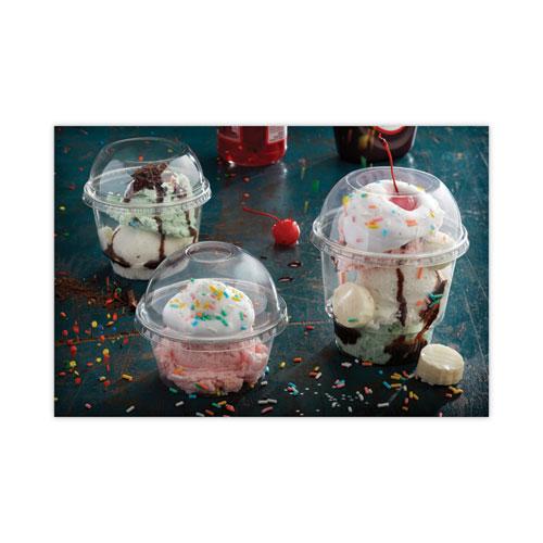 EarthChoice Strawless RPET Lid, Dome Lid, Clear, Fits 12 oz to 24 oz "B" Cups, Clear, 1,020/Carton. Picture 5