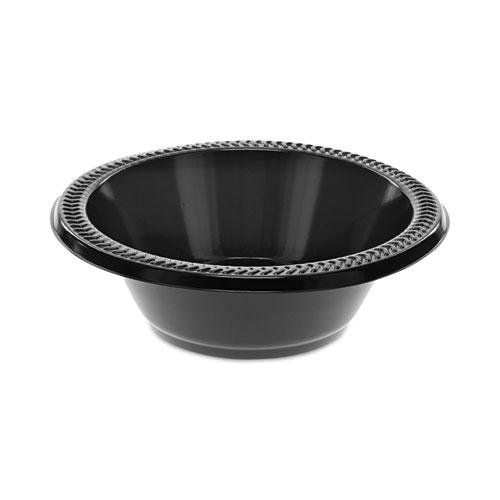 Prairieware Impact Plastic Dinnerware, Bowl, 12 oz, 5" dia, Black, 1,000/Carton. Picture 1