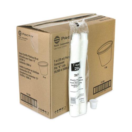 Plastic Portion Cup, 1 oz, Translucent, 200/Sleeve, 25 Sleeves/Carton. Picture 4