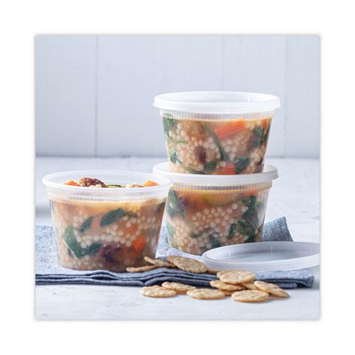 Newspring DELItainer Microwavable Container, 16 oz, 2 x 2 x 2, Clear, Plastic, 240/Carton. Picture 5