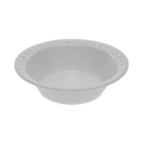Placesetter Satin Non-Laminated Foam Dinnerware, Bowl, 5 oz, 4.5" dia, White, 1,250/Carton. Picture 1
