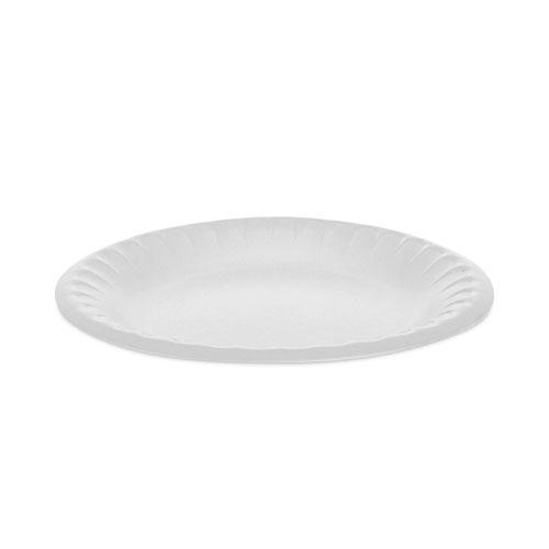 Placesetter Satin Non-Laminated Foam Dinnerware, Plate, 6" dia, White, 1,000/Carton. Picture 1