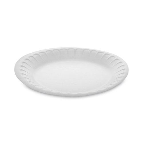 Placesetter Satin Non-Laminated Foam Dinnerware, Plate, 7" dia, White, 900/Carton. Picture 1
