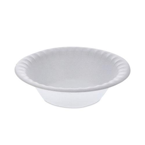 Placesetter Satin Non-Laminated Foam Dinnerware, Bowl, 12 oz, 6" dia, White, 1,000/Carton. The main picture.