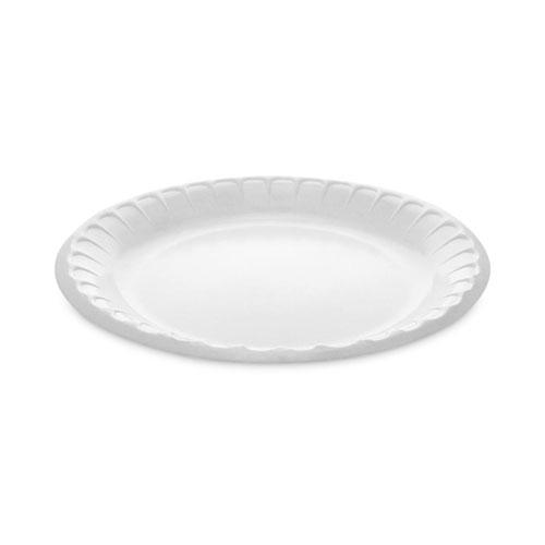 Placesetter Deluxe Laminated Foam Dinnerware, Plate, 8.88" dia, White, 500/Carton. Picture 1