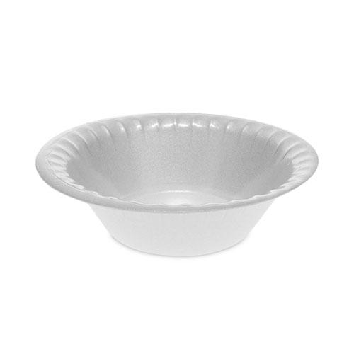 Placesetter Deluxe Laminated Foam Dinnerware, Bowl, 12 oz, 6" dia, White, 1,000/Carton. Picture 1