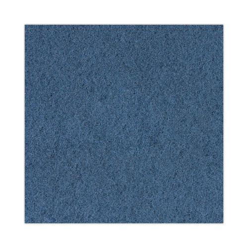 Scrubbing Floor Pads, 20" Diameter, Blue, 5/Carton. Picture 6